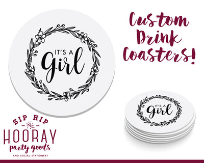 Sip Hip Hooray Baby Shower Gender Reveal Custom Design and Printing