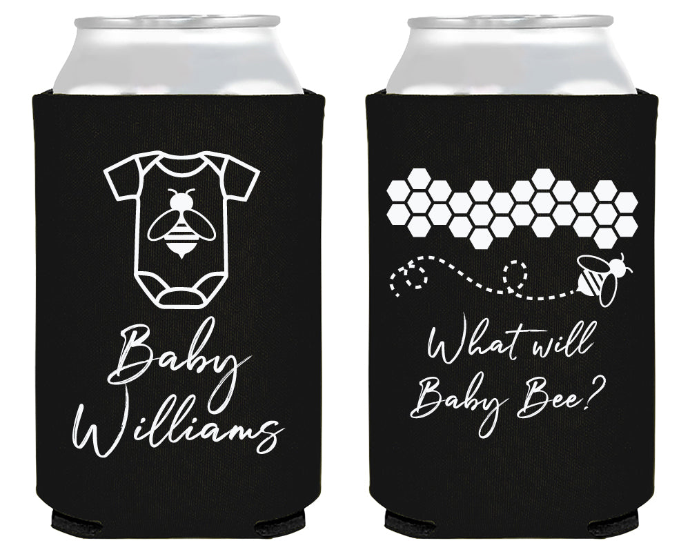 What Will Baby Bee Gender Reveal Neoprene Can Cooler