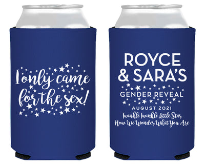 Twinkle Twinkle Star I Only Came for The Sex Gender Reveal Neoprene Can Cooler