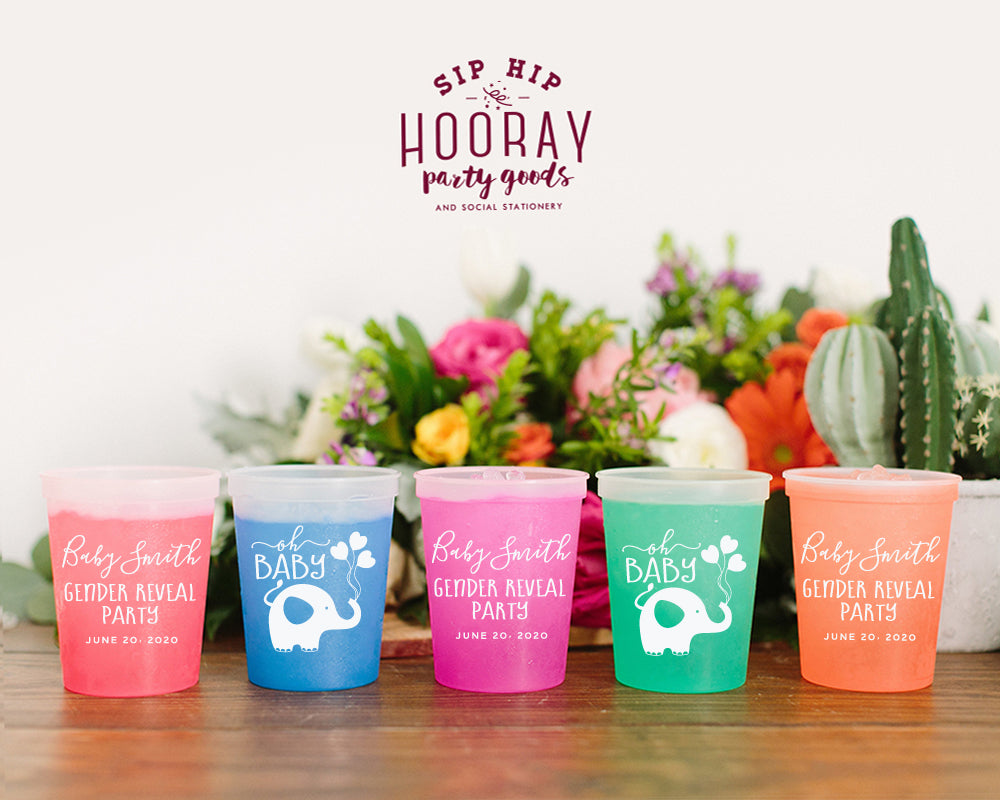 Sip Hip Hooray Baby Shower Gender Reveal Custom Design and Printing