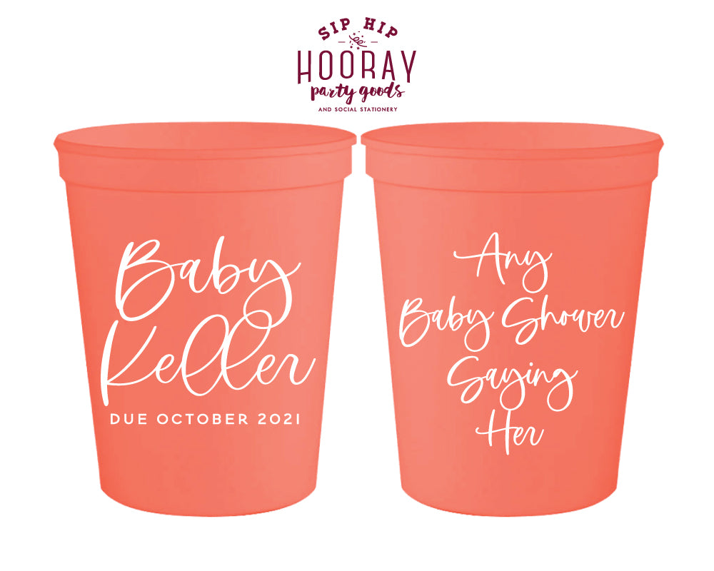 Sip Hip Hooray Baby Shower Gender Reveal Custom Design and Printing