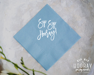 Sip Hip Hooray Baby Shower Gender Reveal Custom Design and Printing