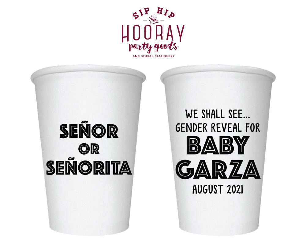 Sip Hip Hooray Baby Shower Gender Reveal Custom Design and Printing