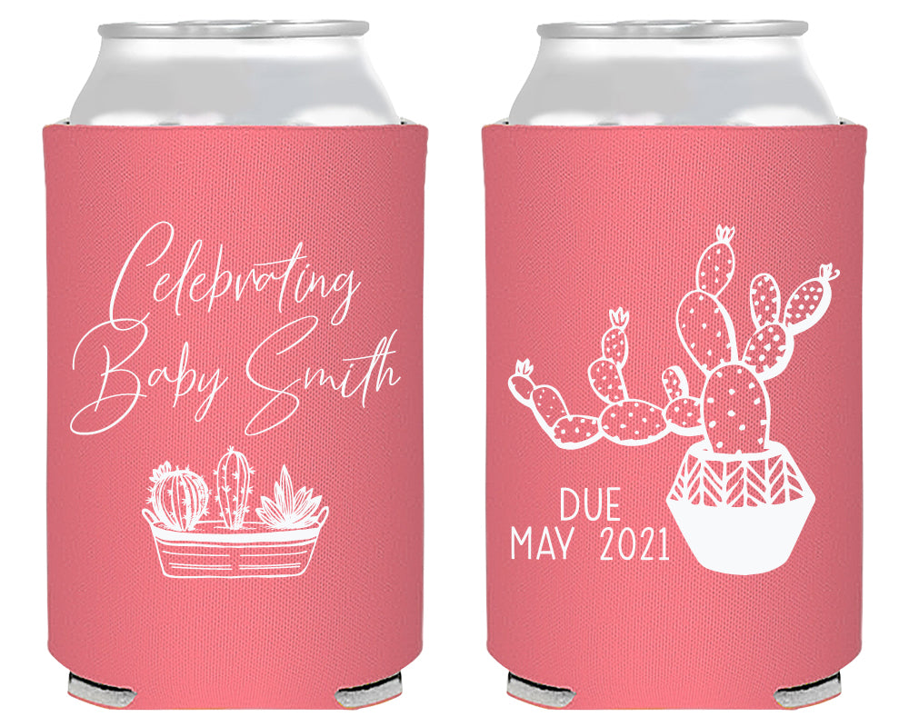 Cactus Baby Shower Foam Can Cooler