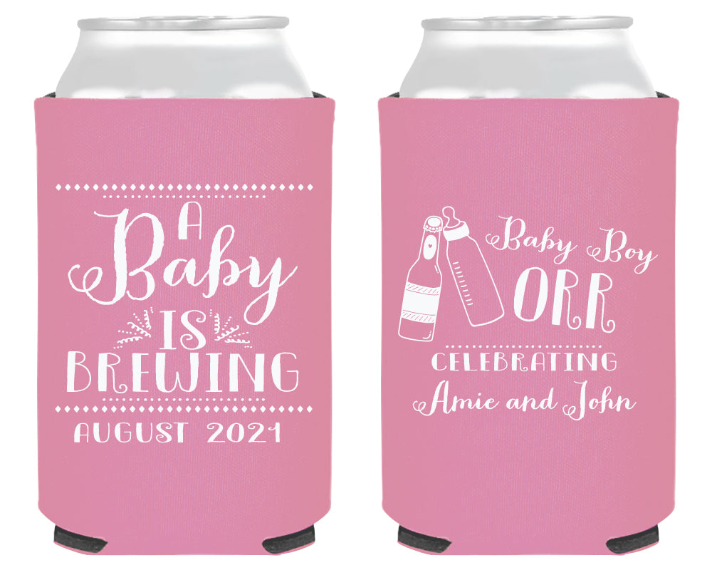 A Baby is Brewing Baby Shower Foam Can Cooler