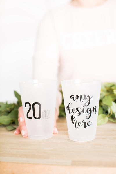 Custom 20oz Frosted Cups