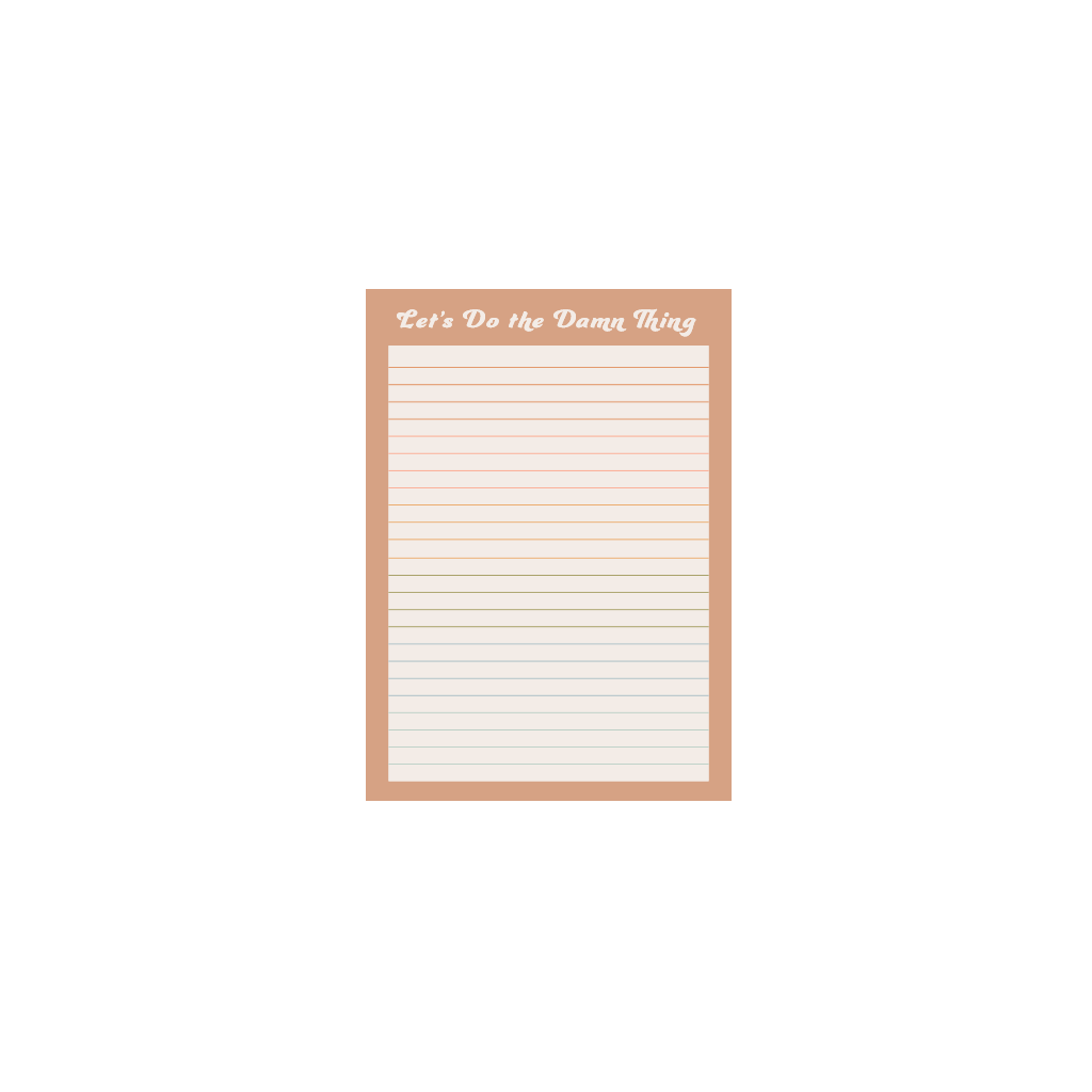 Let's Do The Damn Thing Notepads - Small