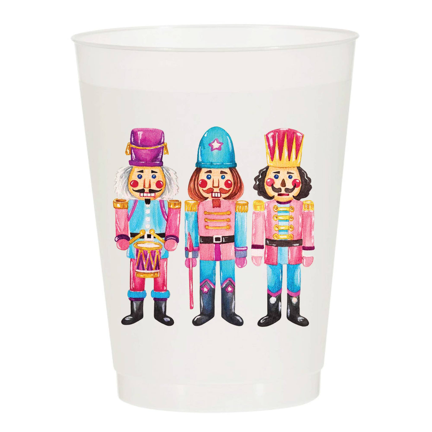 Nutcracker Pink Christmas Frosted Cups - Christmas