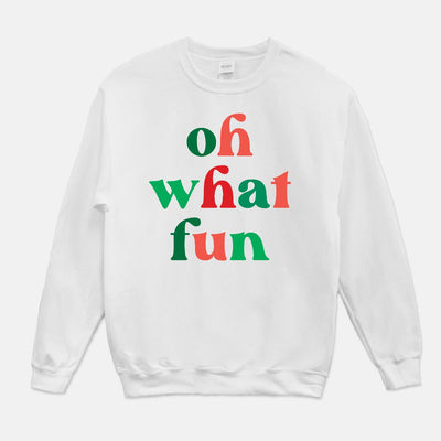 Oh What Fun Christmas Unisex Crew Neck Sweatshirt