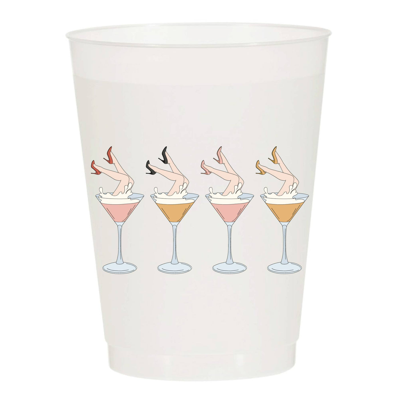 Champagne Dance Party Frosted Cups - Girls