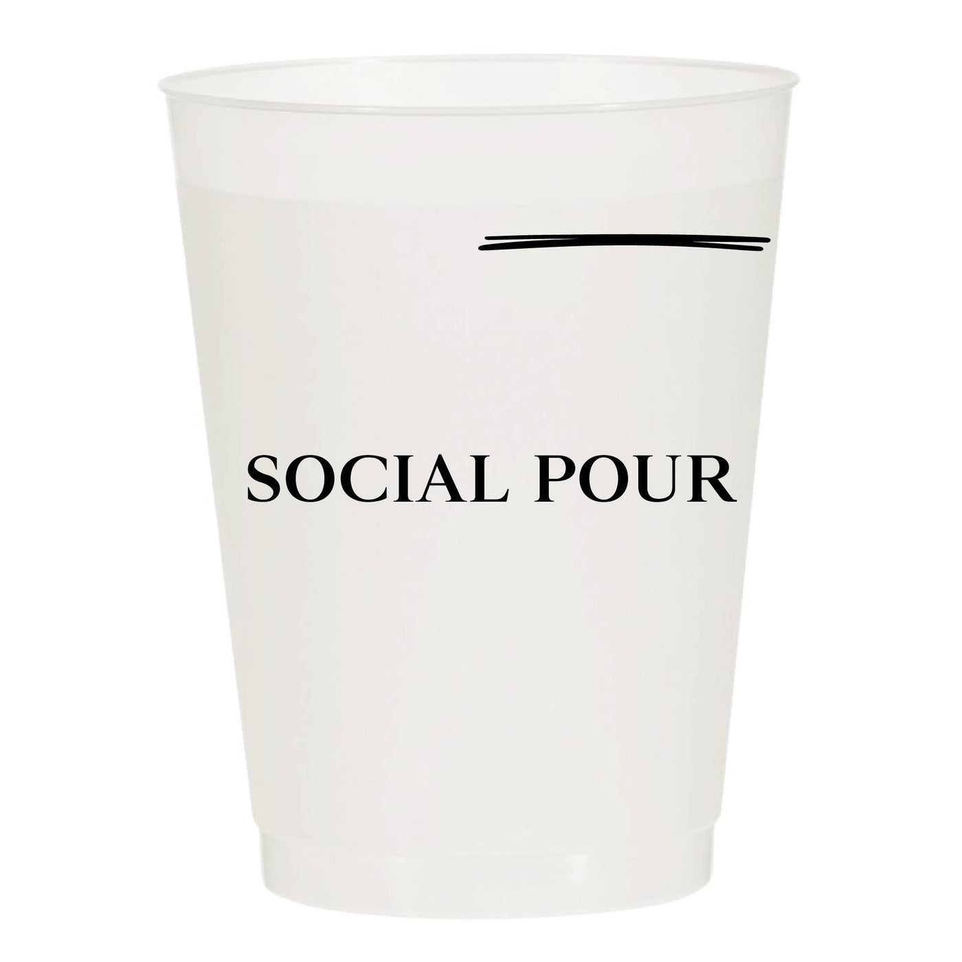 Social Pour Frosted Cups- Funny