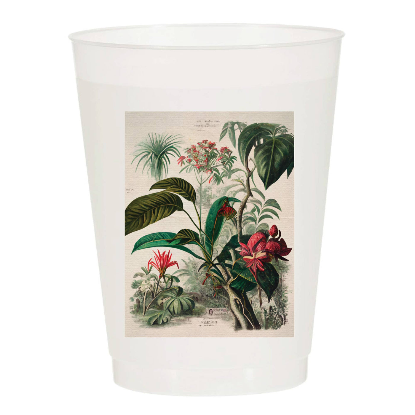 Tropical Art Print Frosted Cups