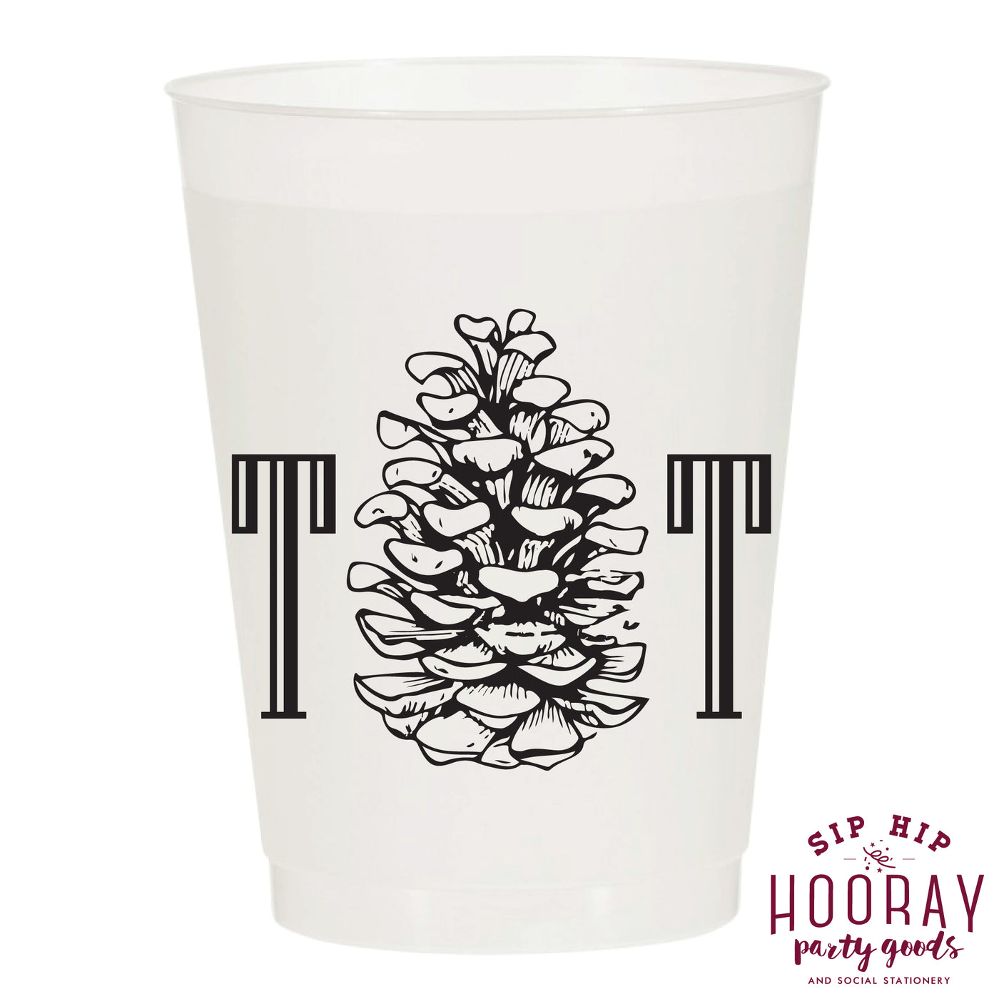 Nouveau Monogram Frosted Cups