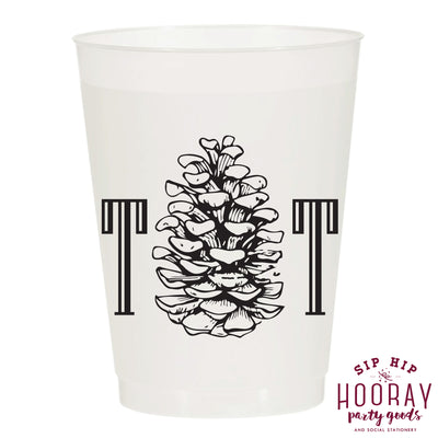 Nouveau Monogram Frosted Cups