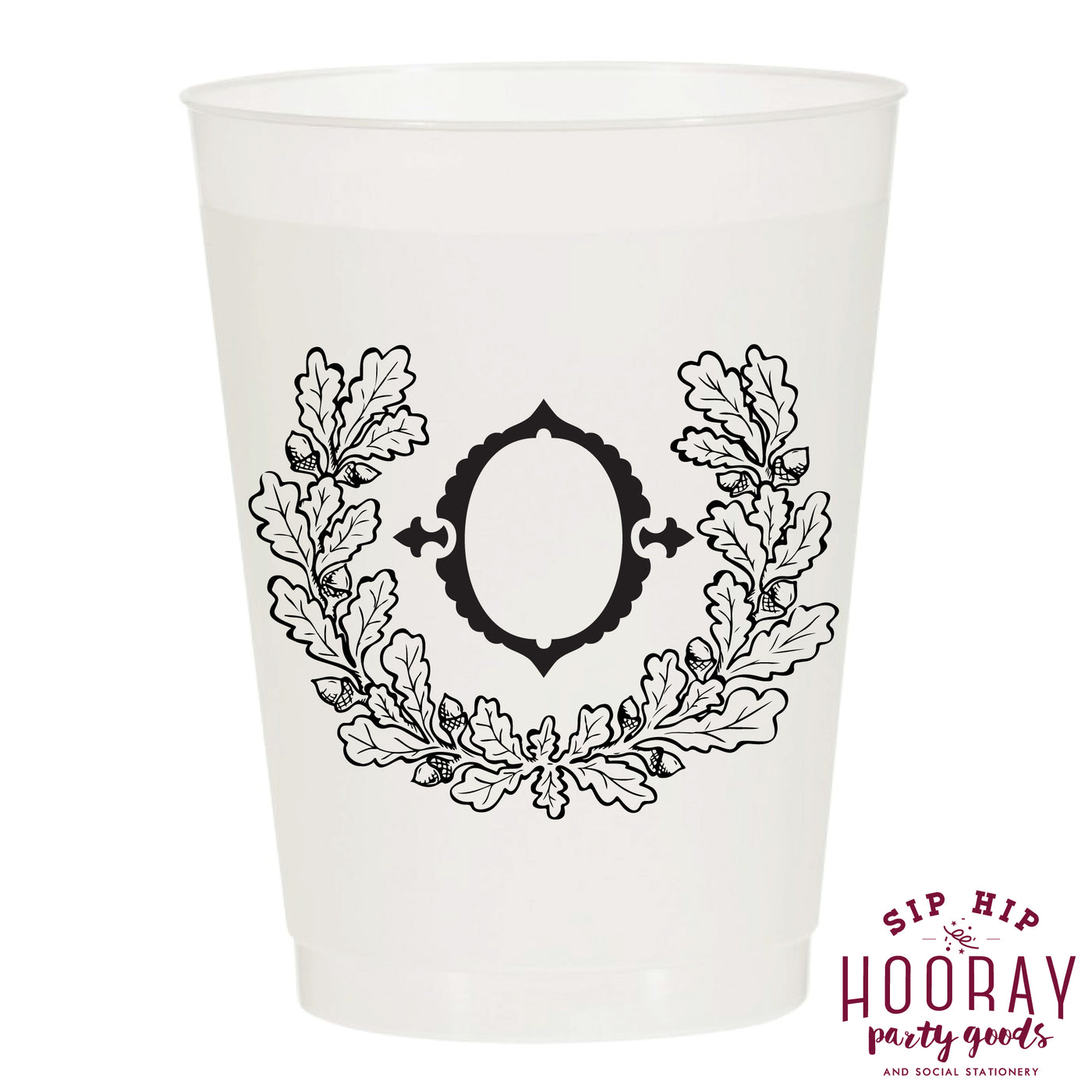 Nouveau Monogram Frosted Cups