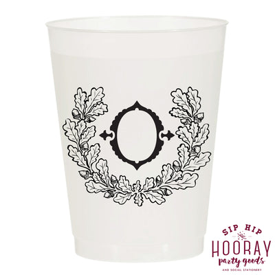 Nouveau Monogram Frosted Cups