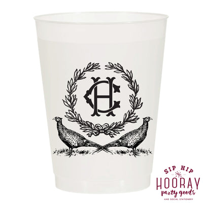 Nouveau Monogram Frosted Cups