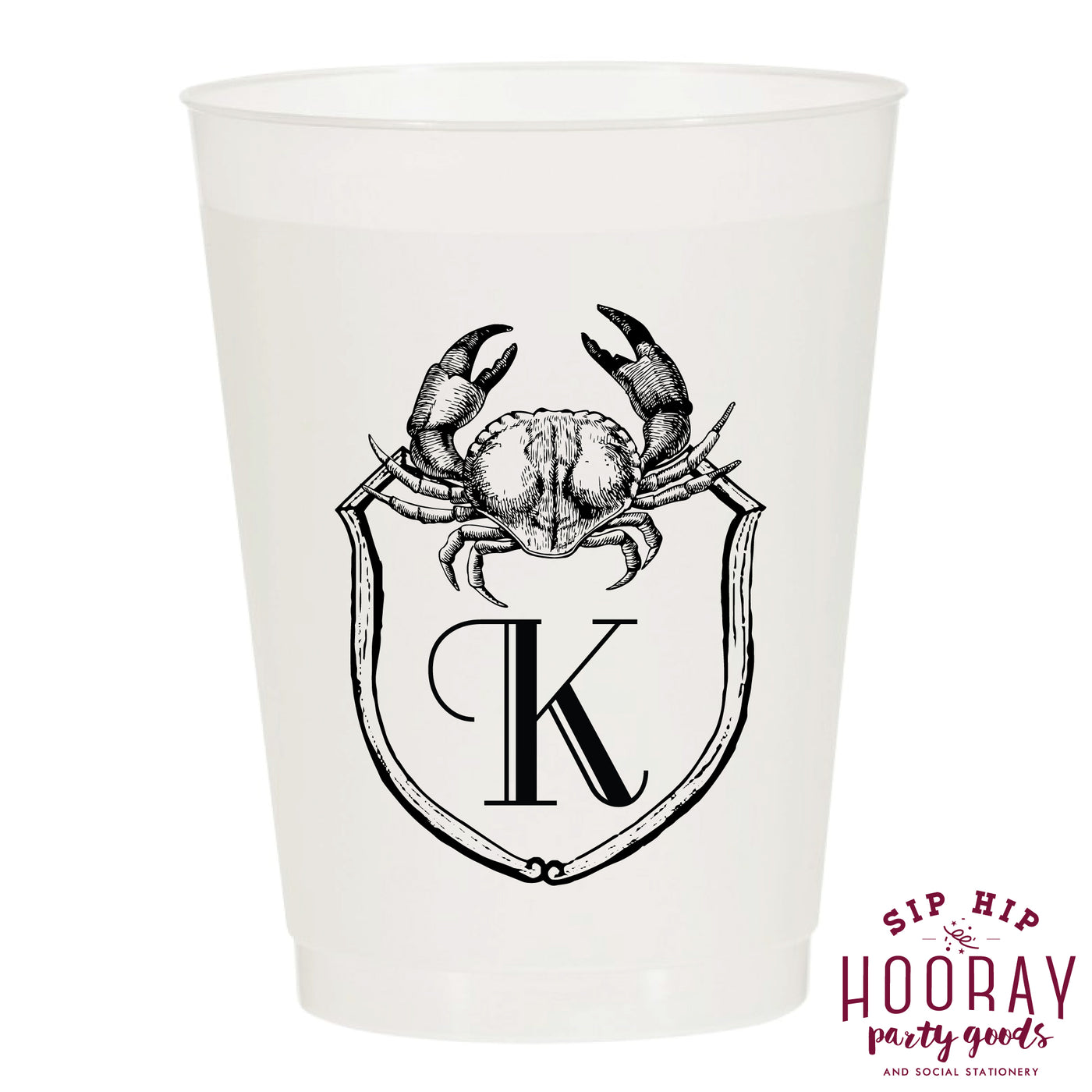 Nouveau Monogram Frosted Cups