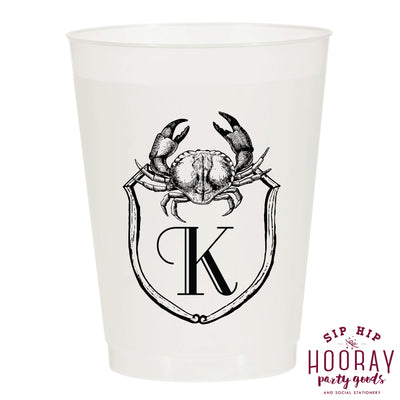 Nouveau Monogram Frosted Cups
