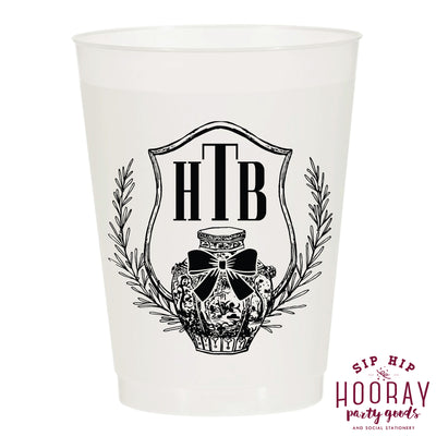 Nouveau Monogram Frosted Cups