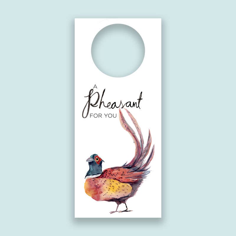 Pheasant For You Wine Tag