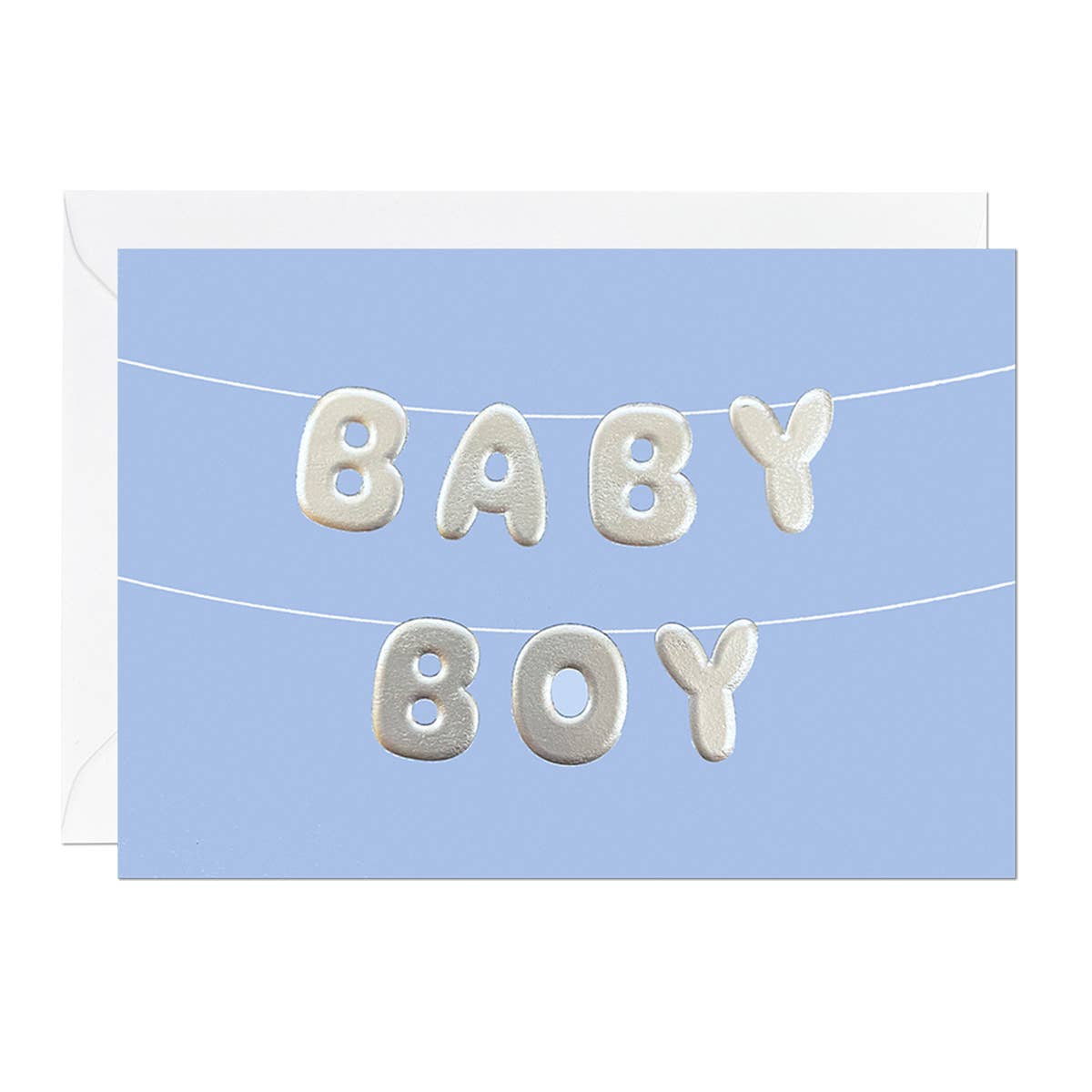 Baby Boy Balloon | New Baby Greeting Card