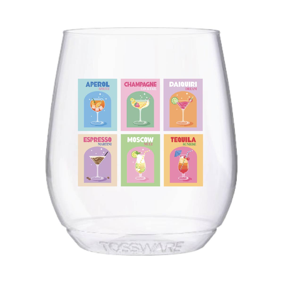 Drinks Art Print 14oz Stemless Wine Tossware