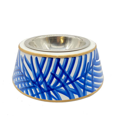 Palm Blue Pet Bowl - Large