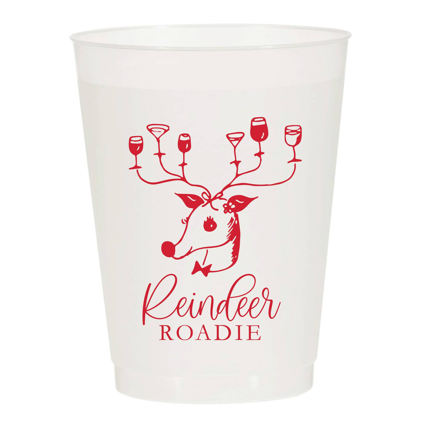 Reindeer Roadie Frosted Cups- Christmas
