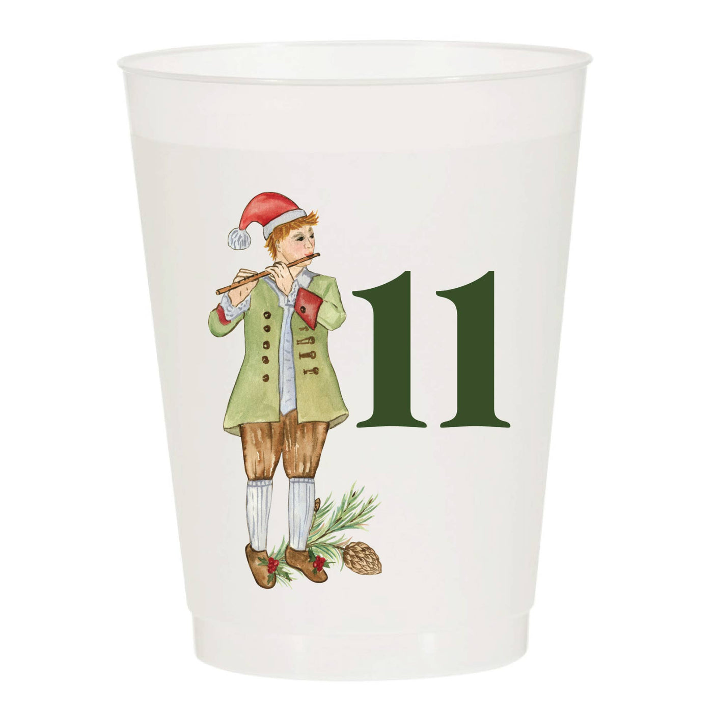 NEW! 12 Days of Christmas Frosted Cups / 12 Cups - Christmas