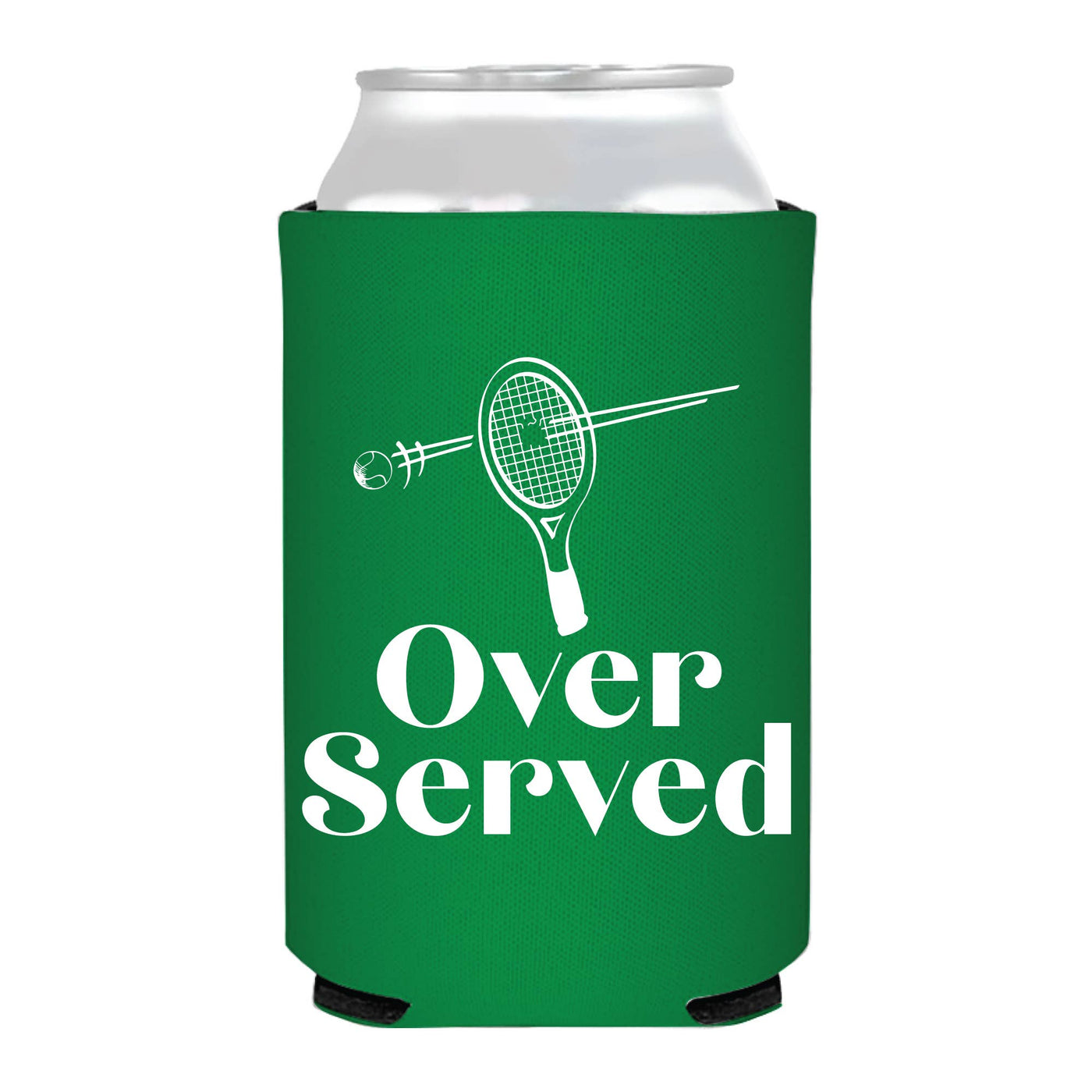 Overserved Green Tennis Can Cooler- Sports