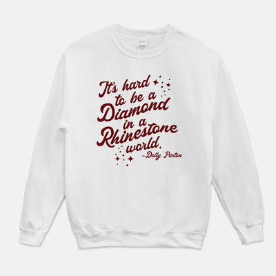 Dolly Parton Diamond in a Rhinestone World Unisex Crew Neck Sweatshirt