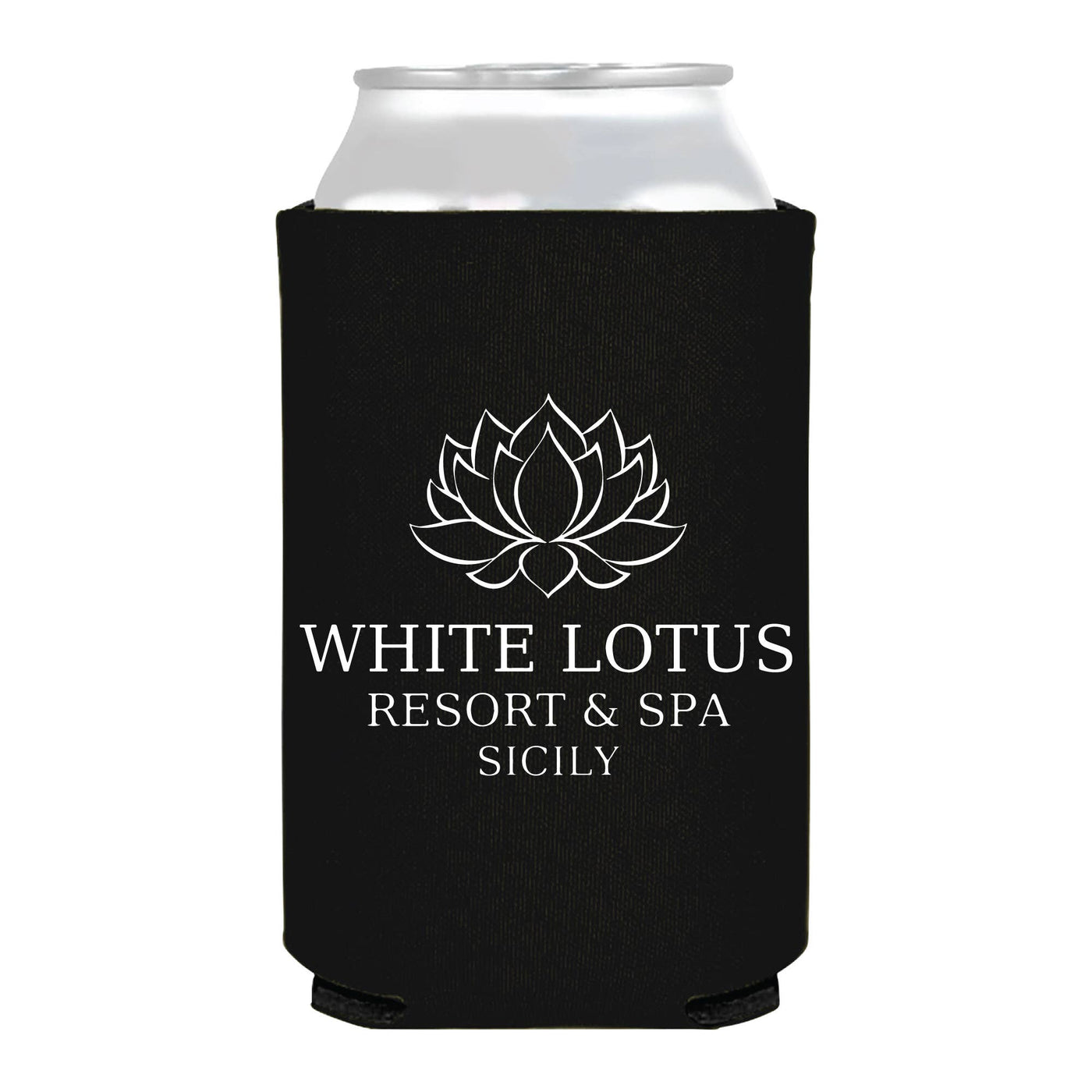 White Lotus Can Cooler
