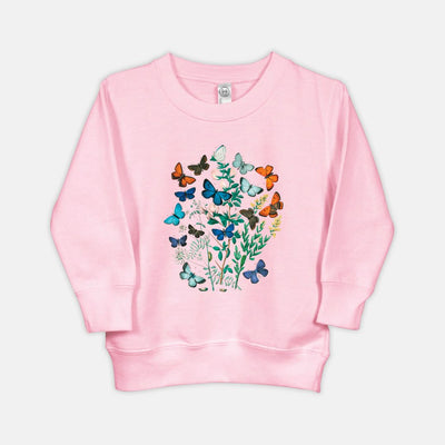 Butterflies Toddler Crew Neck Sweatshirt