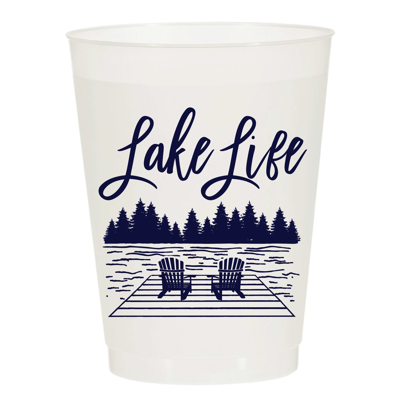 Lake Life Chairs Frosted Cups- Summer
