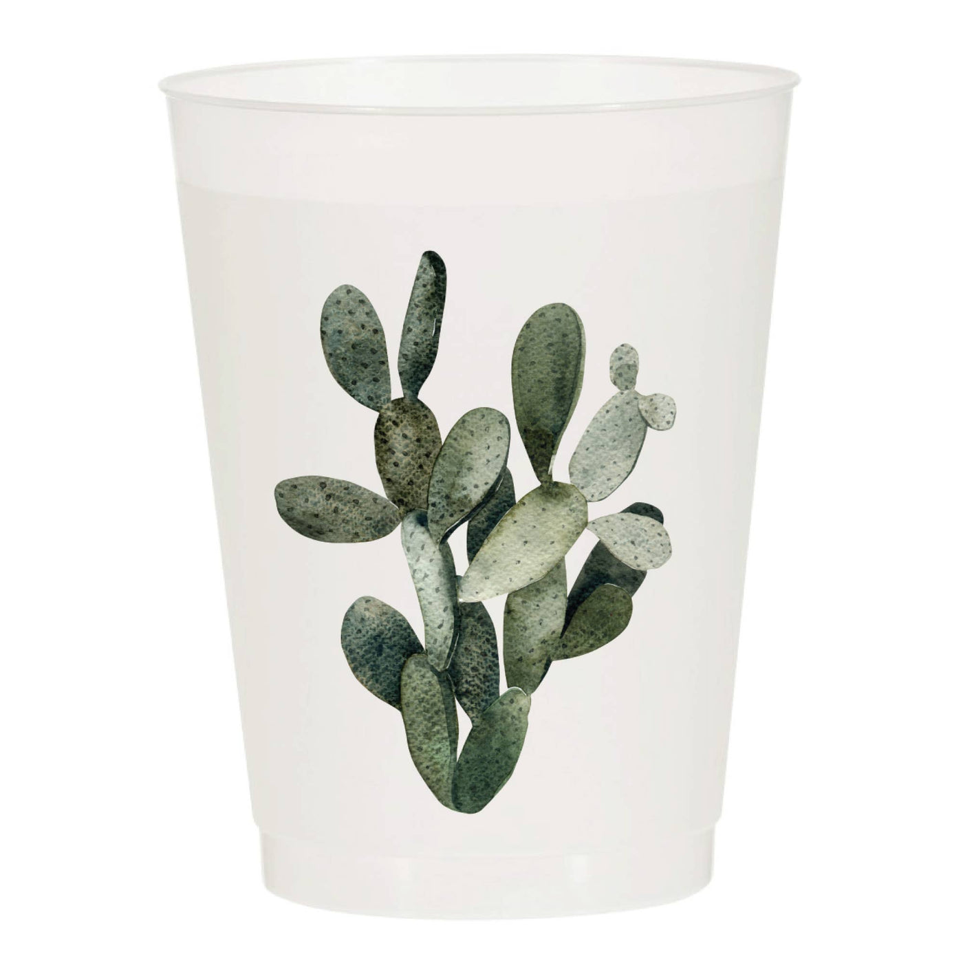 Desert Watercolor Cactus Frosted Cups- Summer