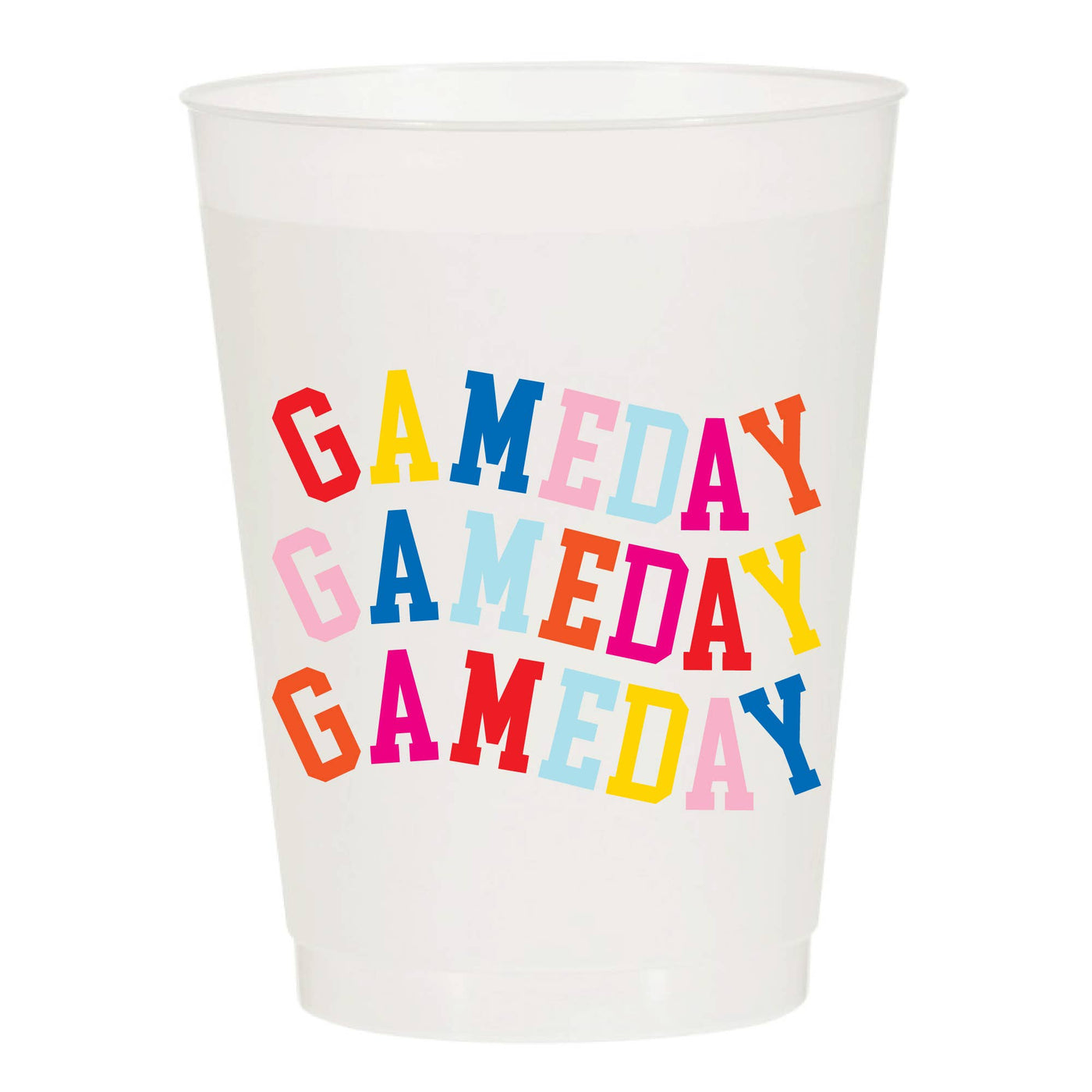Gameday Multi Color Frosted Cup- Sports