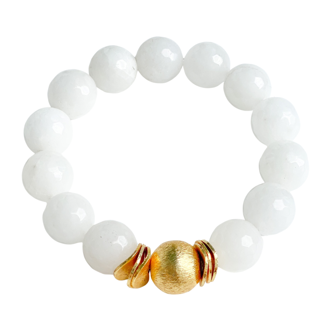 Candace Small Bracelet - White Jade - Full