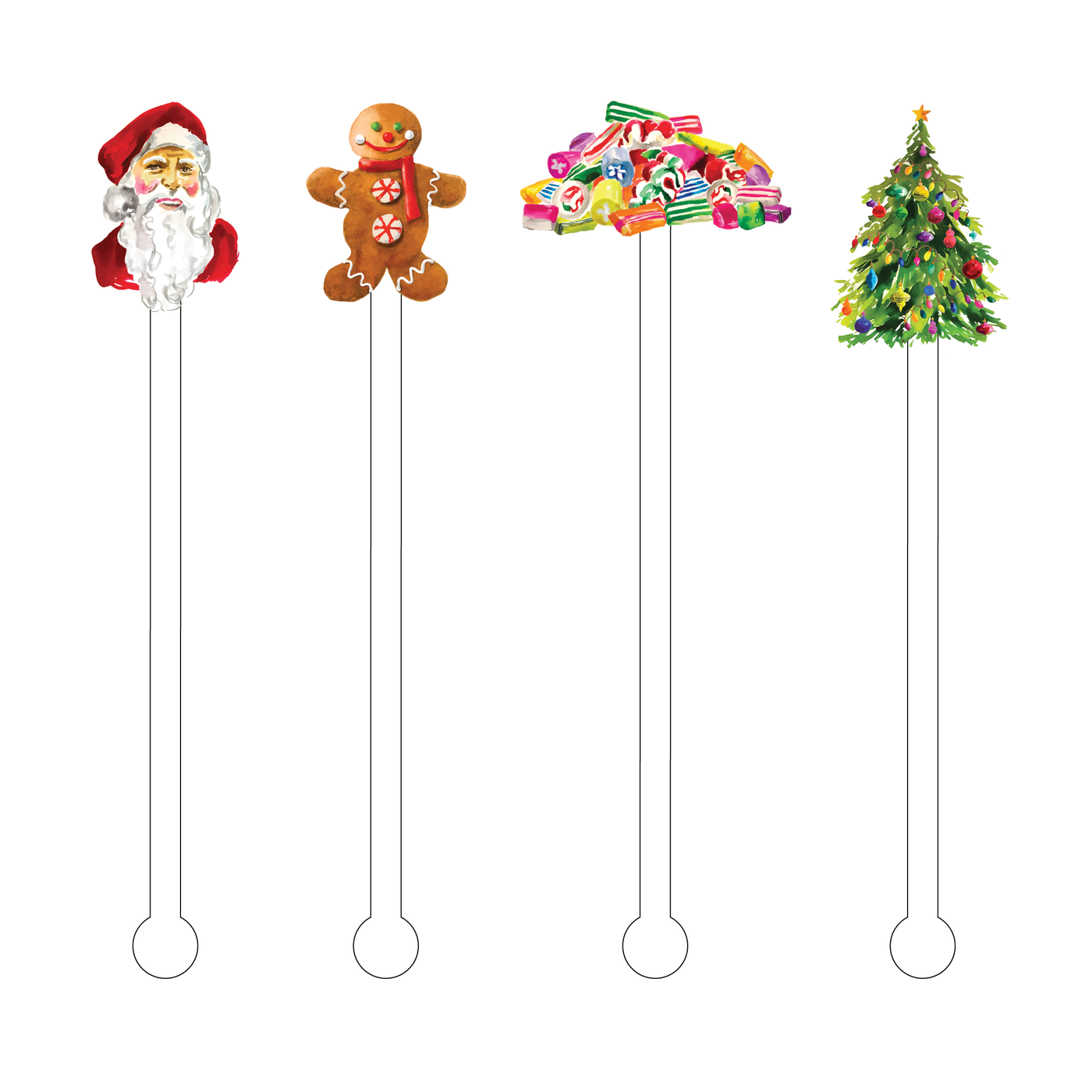 IT'S A VERY MERRY CHRISTMAS ACRYLIC STIR STICKS COMBO