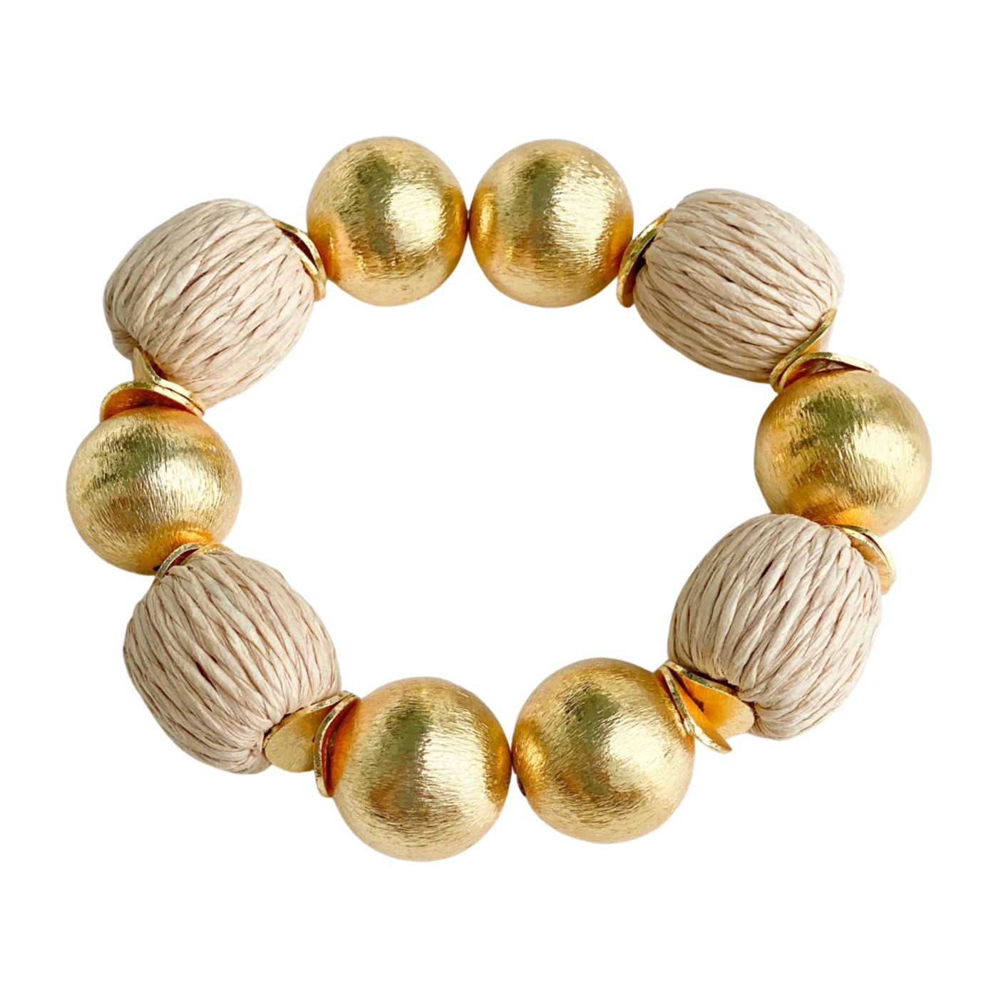 Candace Large Bracelet - Natural Raffia