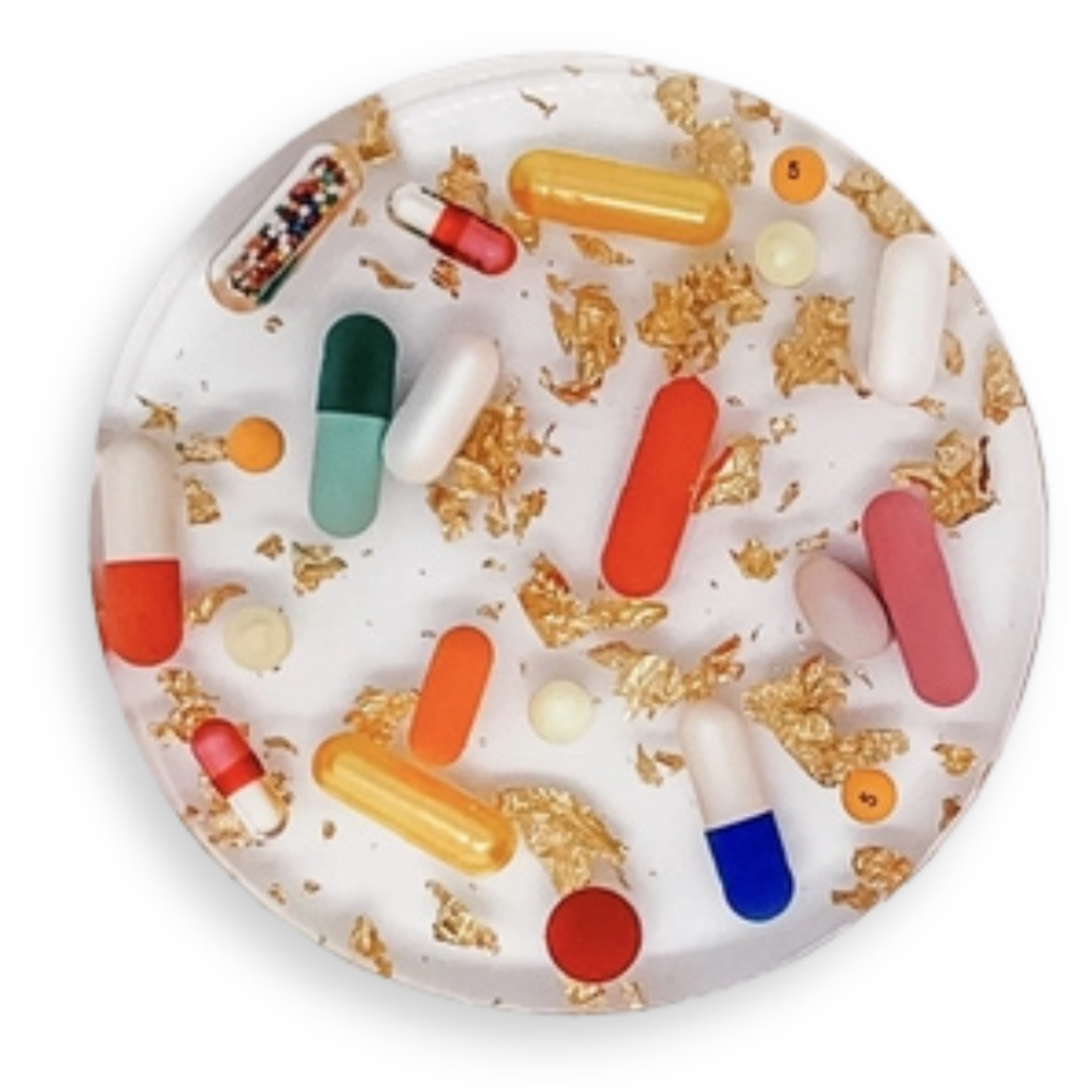 Pill + Gold Coaster | Individual