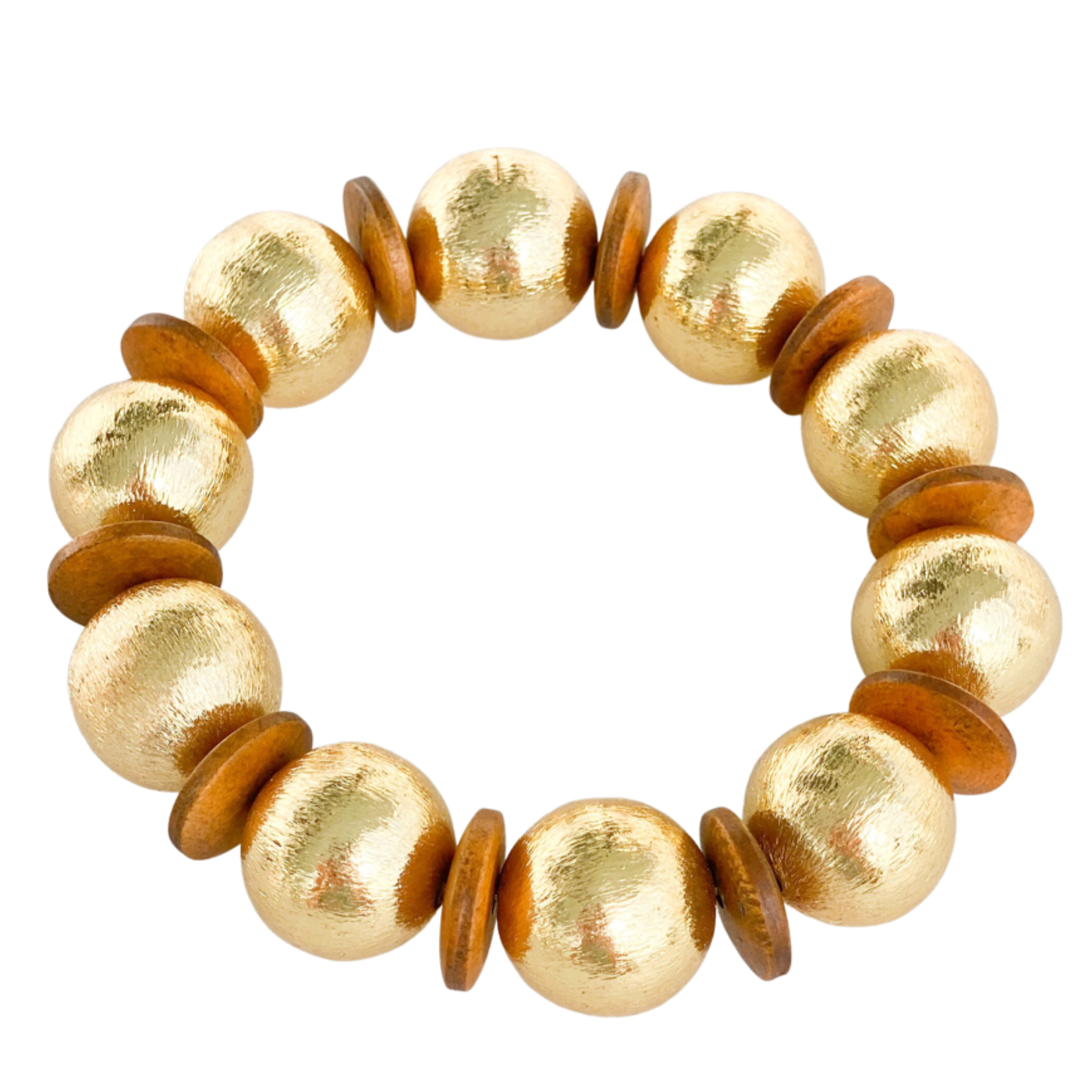 Candace Large Bracelet - Wooden Disc