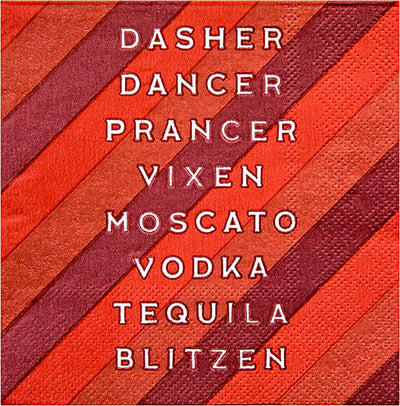 Copy of Beverage Napkin (20ct) - Dasher Dancer