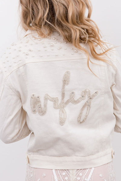 Classic Pearl Beaded Wifey Jacket