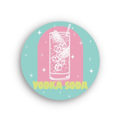 Bottoms Up Classic Cocktails Handmade Resin Coaster Set - Set of 4