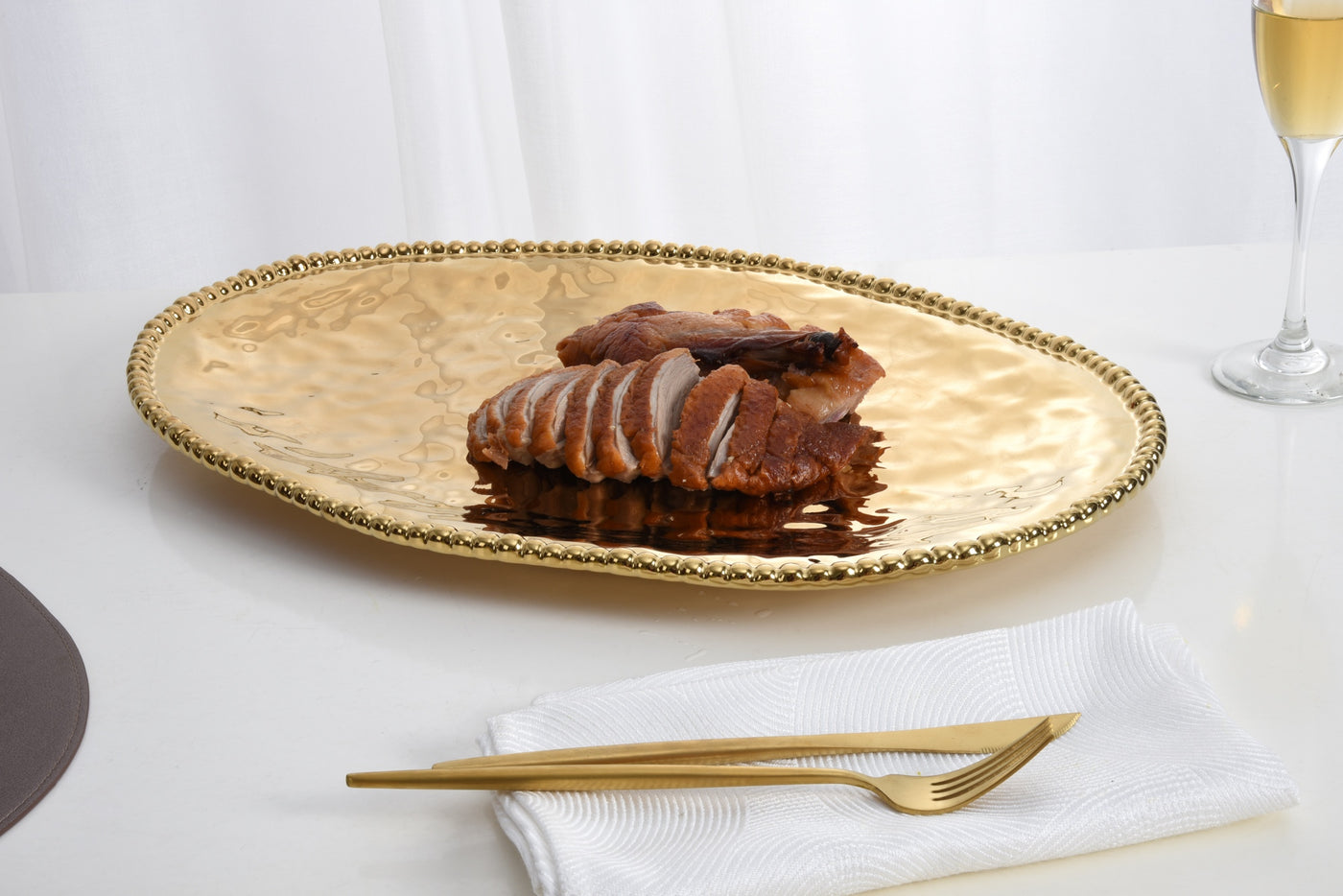 Large Oval Platter - Gold