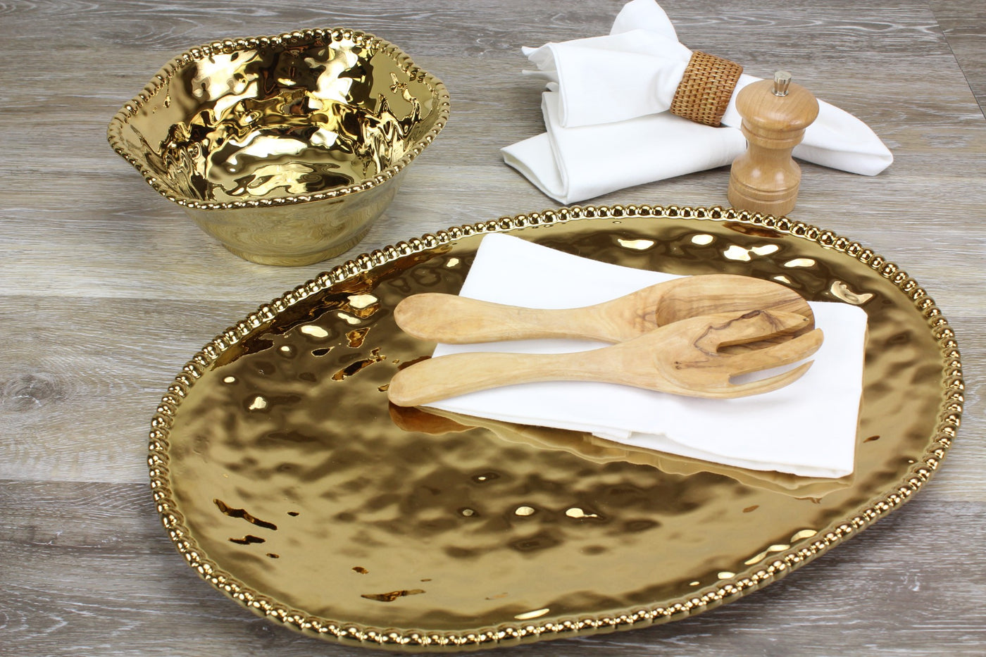 Large Oval Platter - Gold
