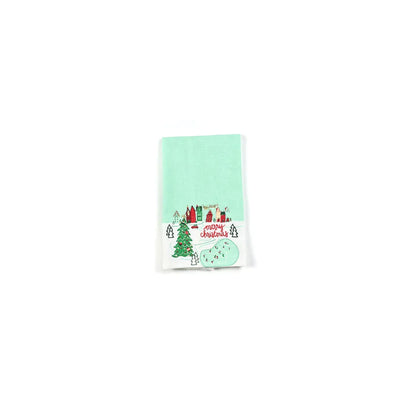 Christmas in the Village Town Medium Hand Towel