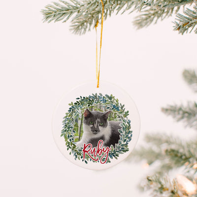 Custom Pet Photo Christmas Ornament