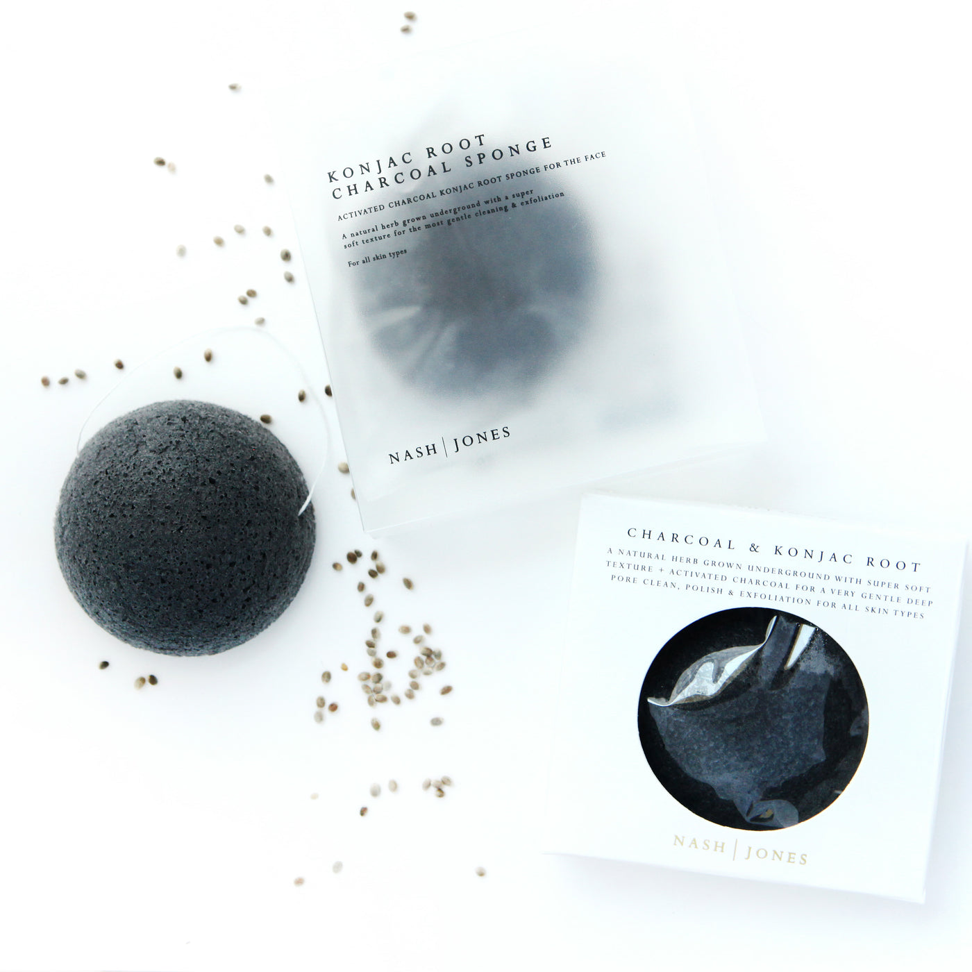 Activated Charcoal Konjac Face Sponge